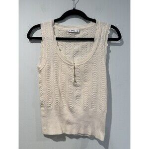 Sam Edelman Knit Vest Top Women Small Cottage Soft Stretch Coquette Prairie